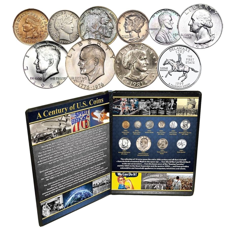 20世紀アメリカ合衆国コインコレクション Amazon.com: A Century of U.S. Coins (10 Coin Set